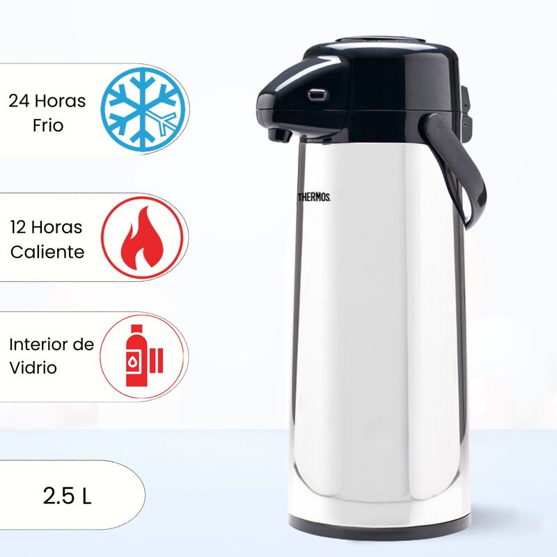 THERMOS - Termo Sifón PUMP POT - ACABADO ESPEJO 2.50 L