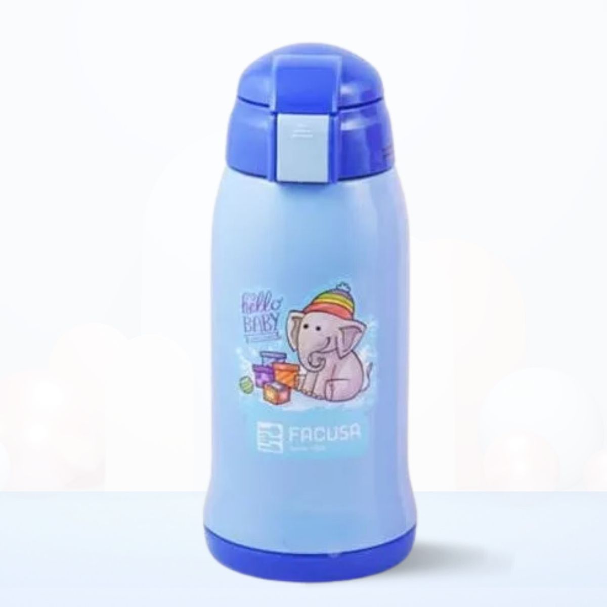 FACUSA - Termo de Bebida Para Niños Hello Baby Azul 600 Ml