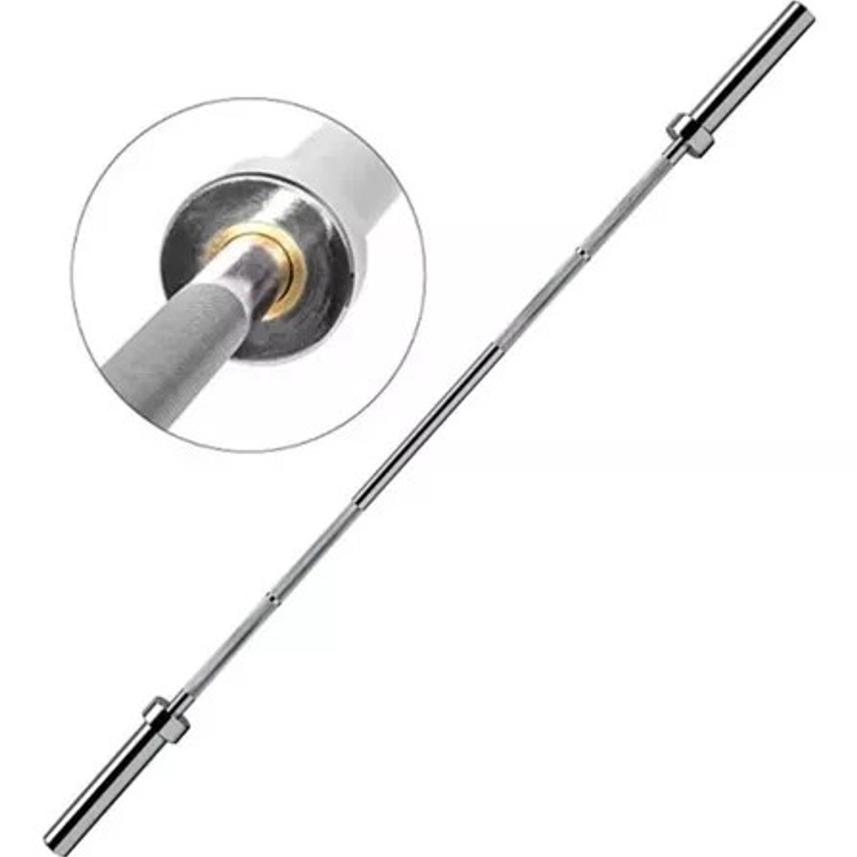 GENERICO - Barra Recta Olímpica De 2.2 Metros De 15 KG