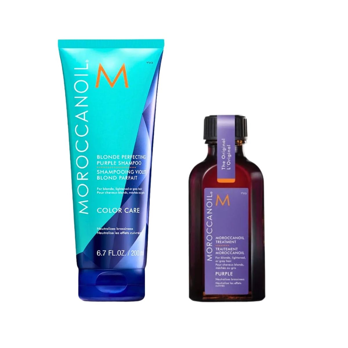 MOROCCANOIL - MOROCCANOIL COLOR CARE – Dúo Blonde Shampoo 200ml+ Treat Violeta 25 ml