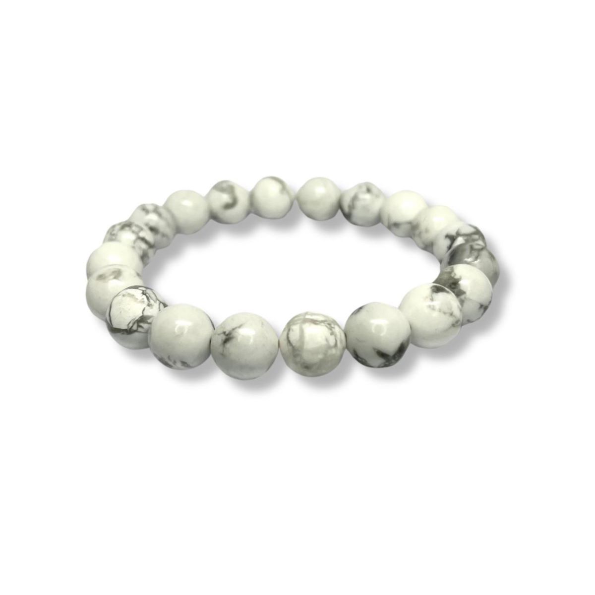 SANTORAL - Pulsera Mateo - Howlita Blanca 10mm