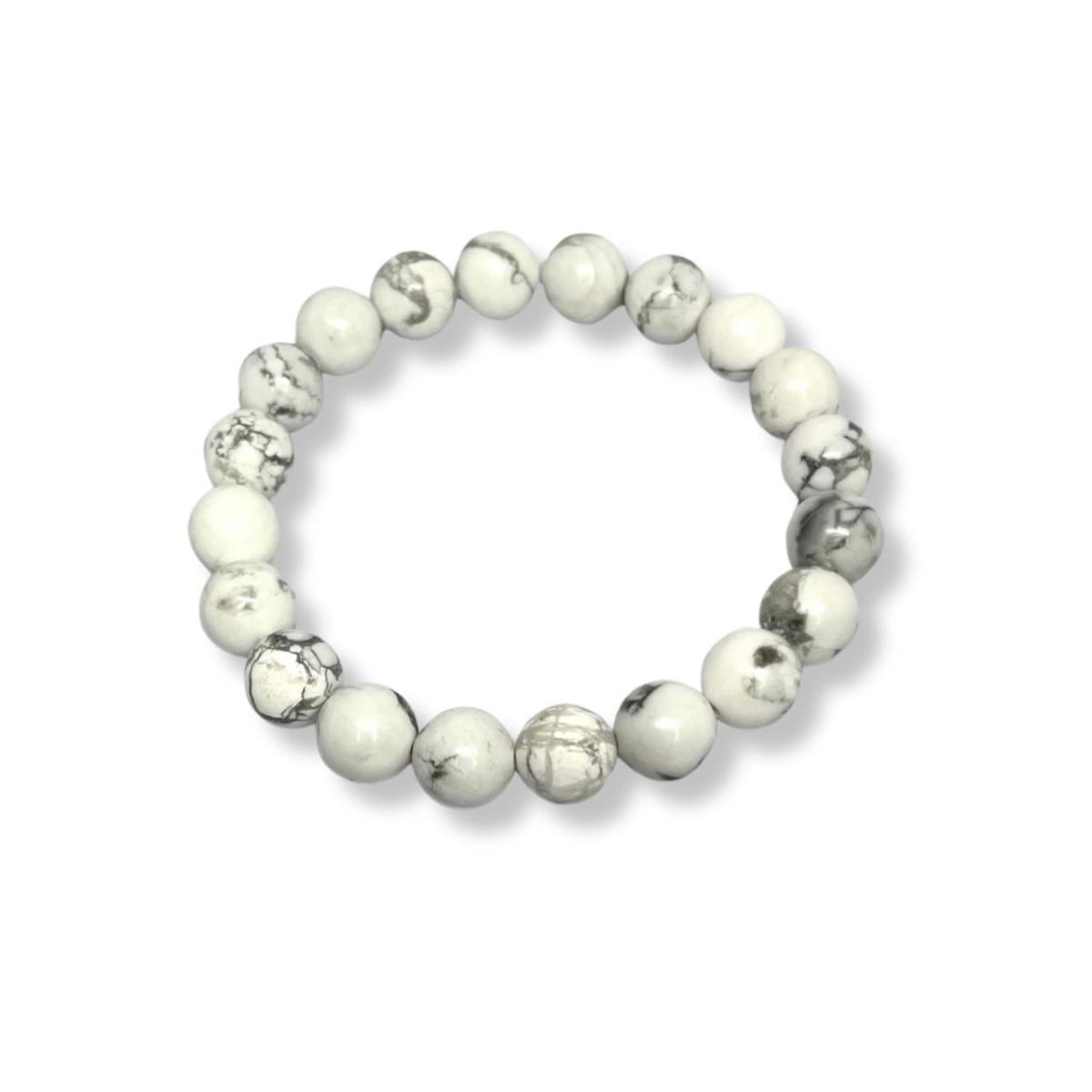 SANTORAL - Pulsera Mateo - Howlita Blanca 10mm