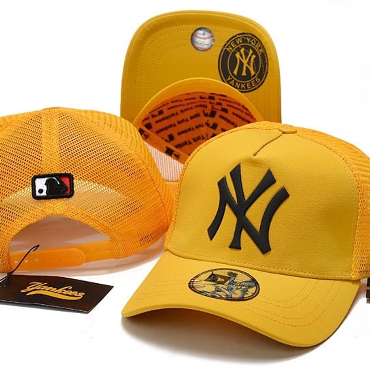 GENERICO - Gorra New Era Yankees New York Nuevo NY Baseball Trucker Amarillo