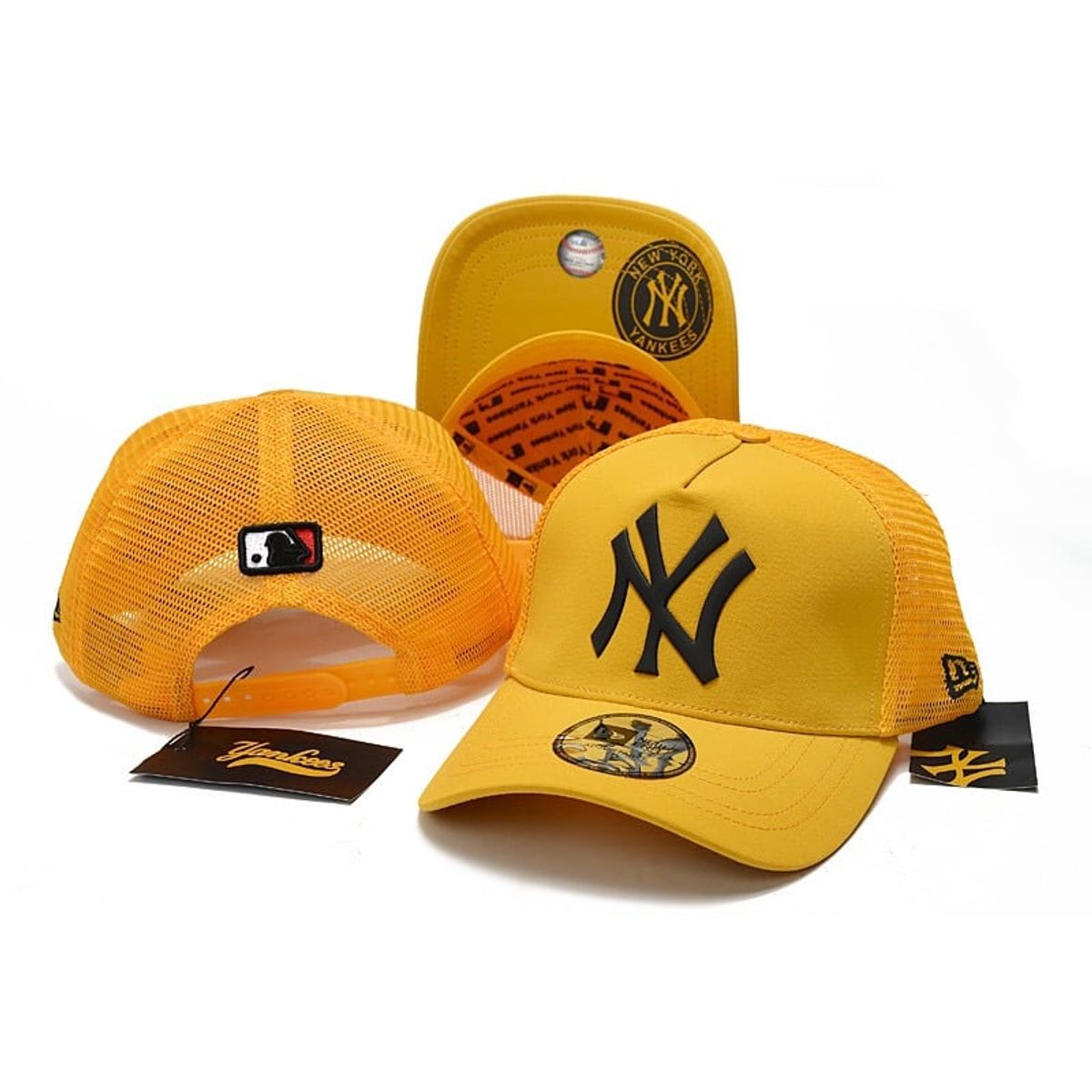GENERICO - Gorra New Era Yankees New York Nuevo NY Baseball Trucker Amarillo