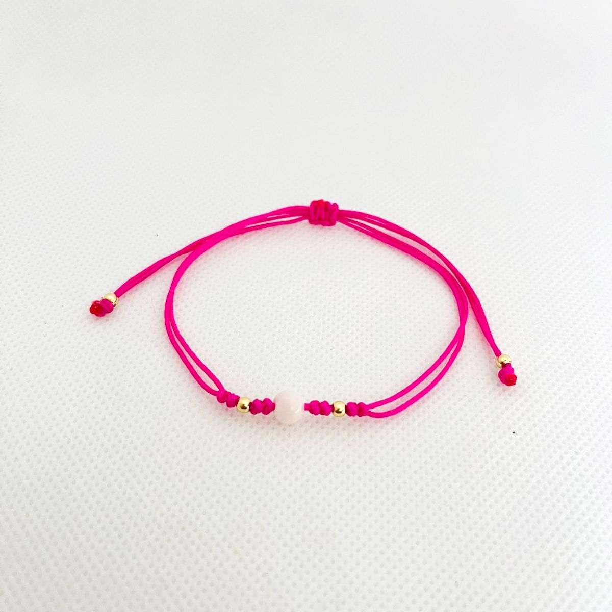 GENERICO - Pulsera Regulable Hilo Acero y Perla Checa  Karen