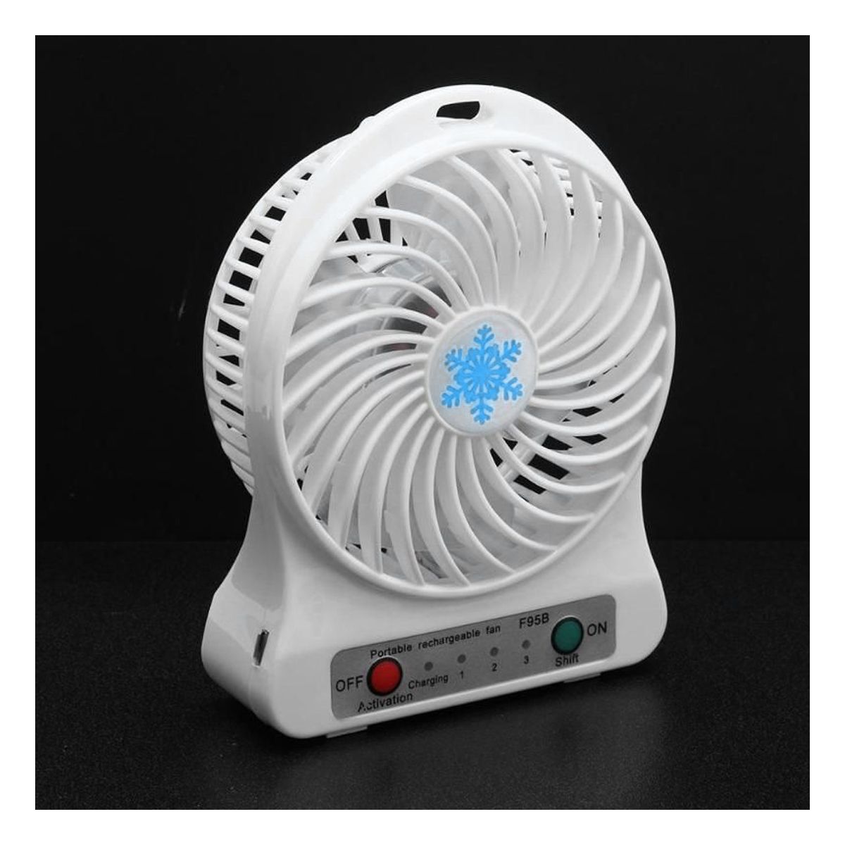 RYBIU IMPORT - Ventilador Mini Portatil Fresco y Compacto en Color Blanco