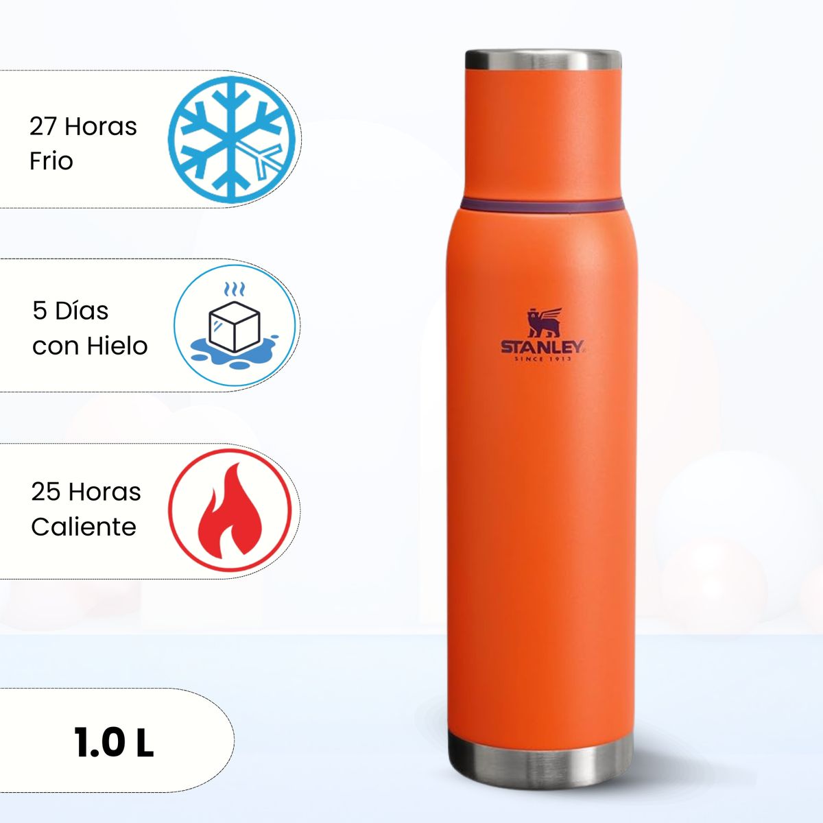 STANLEY - Termo de bebida Adventure TO GO Stanley Ciruela Tigerlily 1.0 L