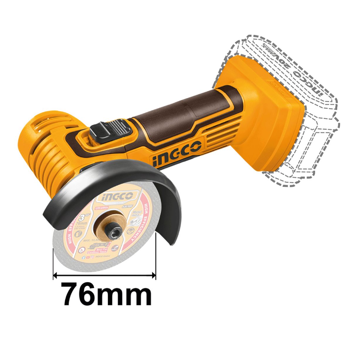 INGCO TOOLS - KIT MINI AMOLADORA INGCO 20V + ATORNILLADOR BRUSHLESS 20V CKLI20278