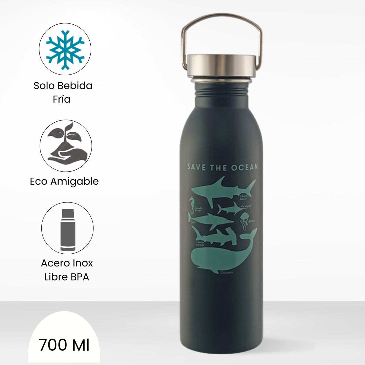 THERMOS - Tomatodo Deportivo Océano 700ml Negro