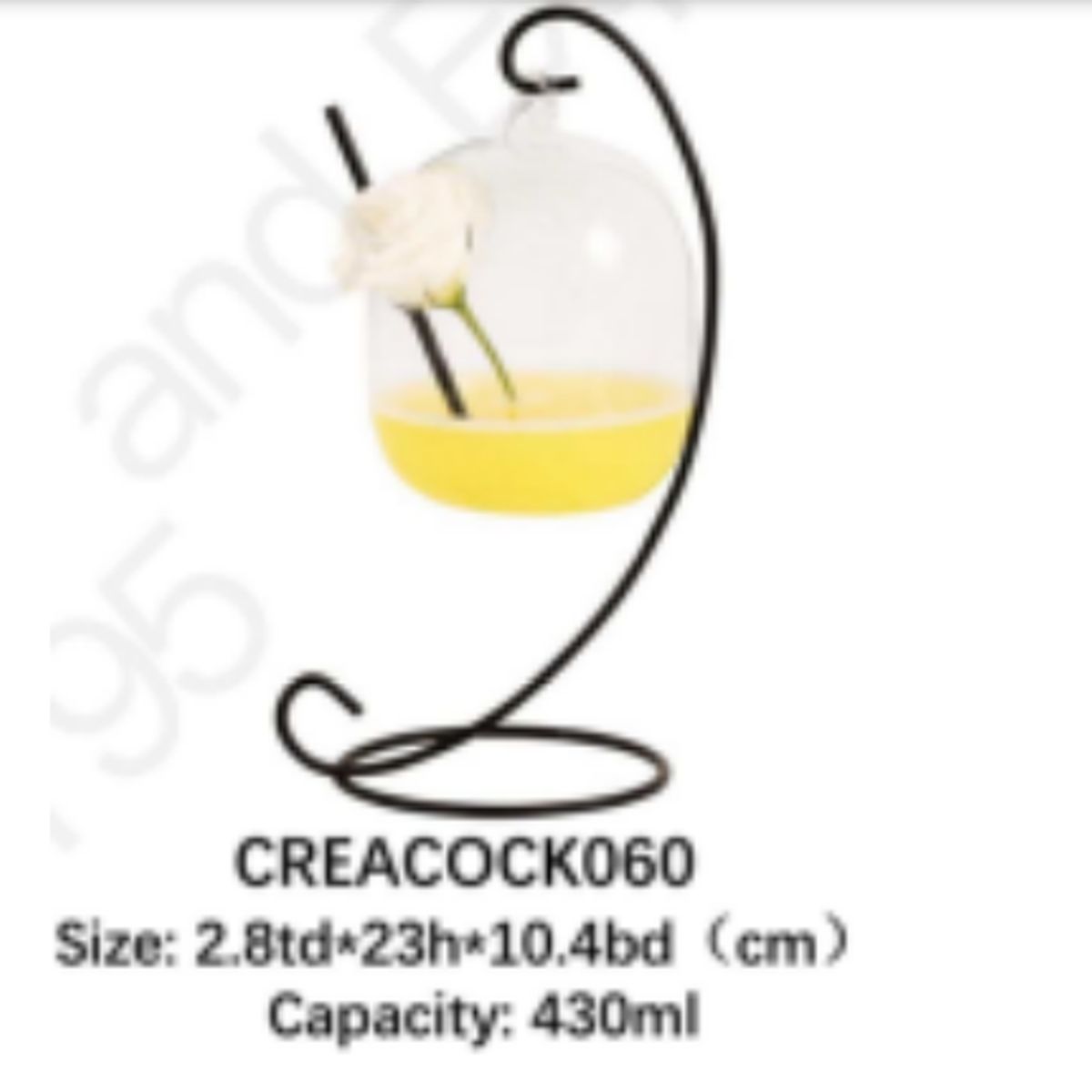 GENERICO - Copa Martini Con Soporte De Hierro