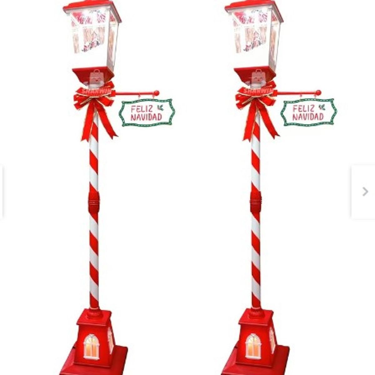 GENERICO - Farol Navideño MUSICAL CON EFECTO NIEVE 165CM