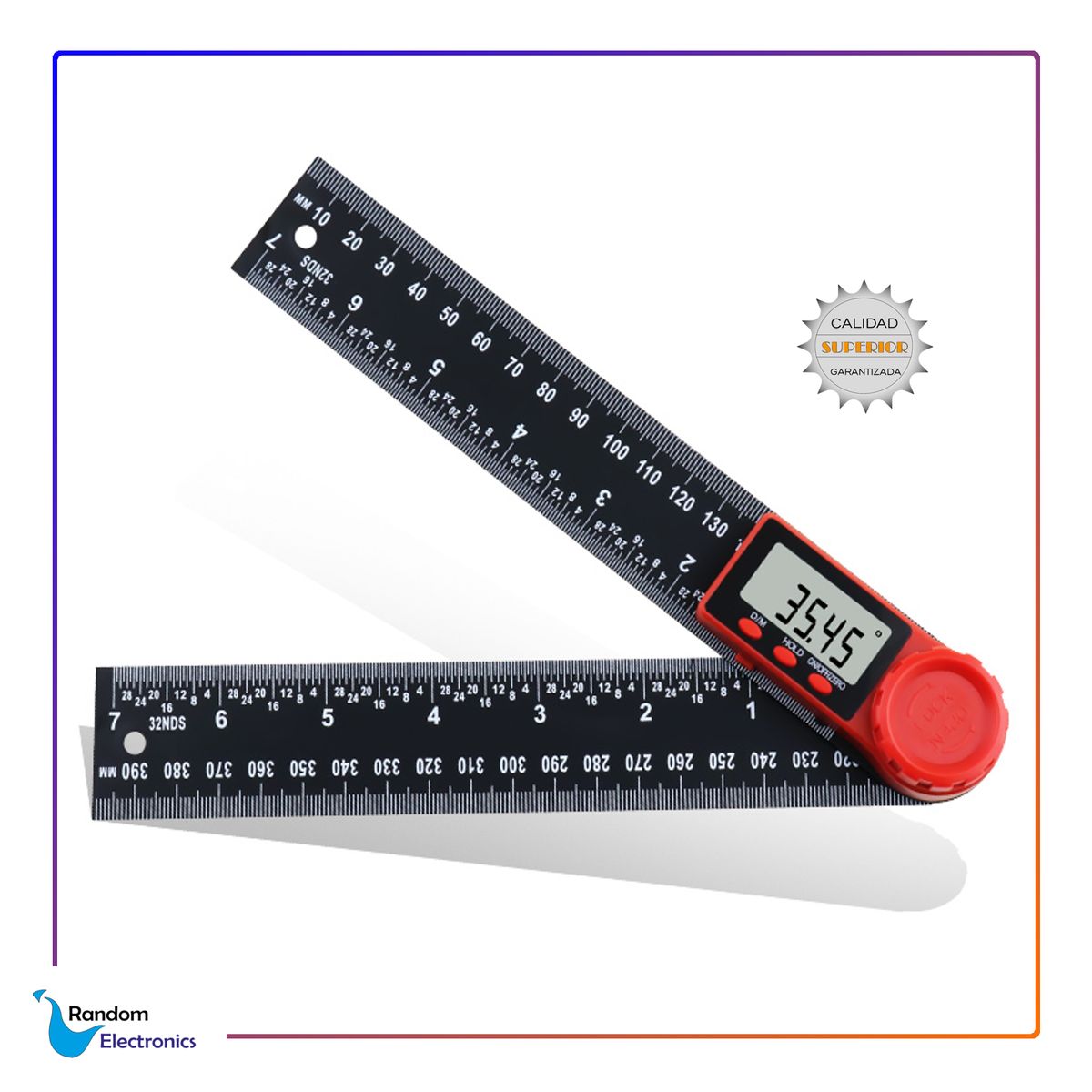 GENERICO - MOONBIFY GONIOMETRO DIGITAL 360 DE POLICARBONATO 200MM