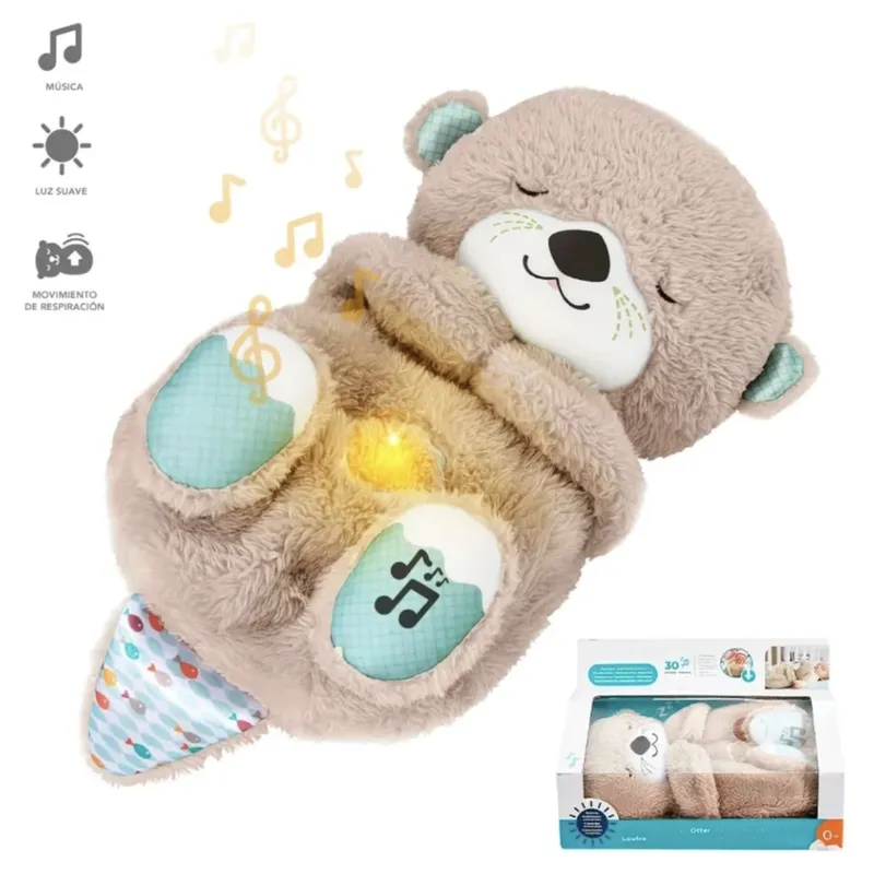GENERICO - PELUCHE NUTRIA QUE RESPIRA-LUCES RESPIRACIÓN PLOMO