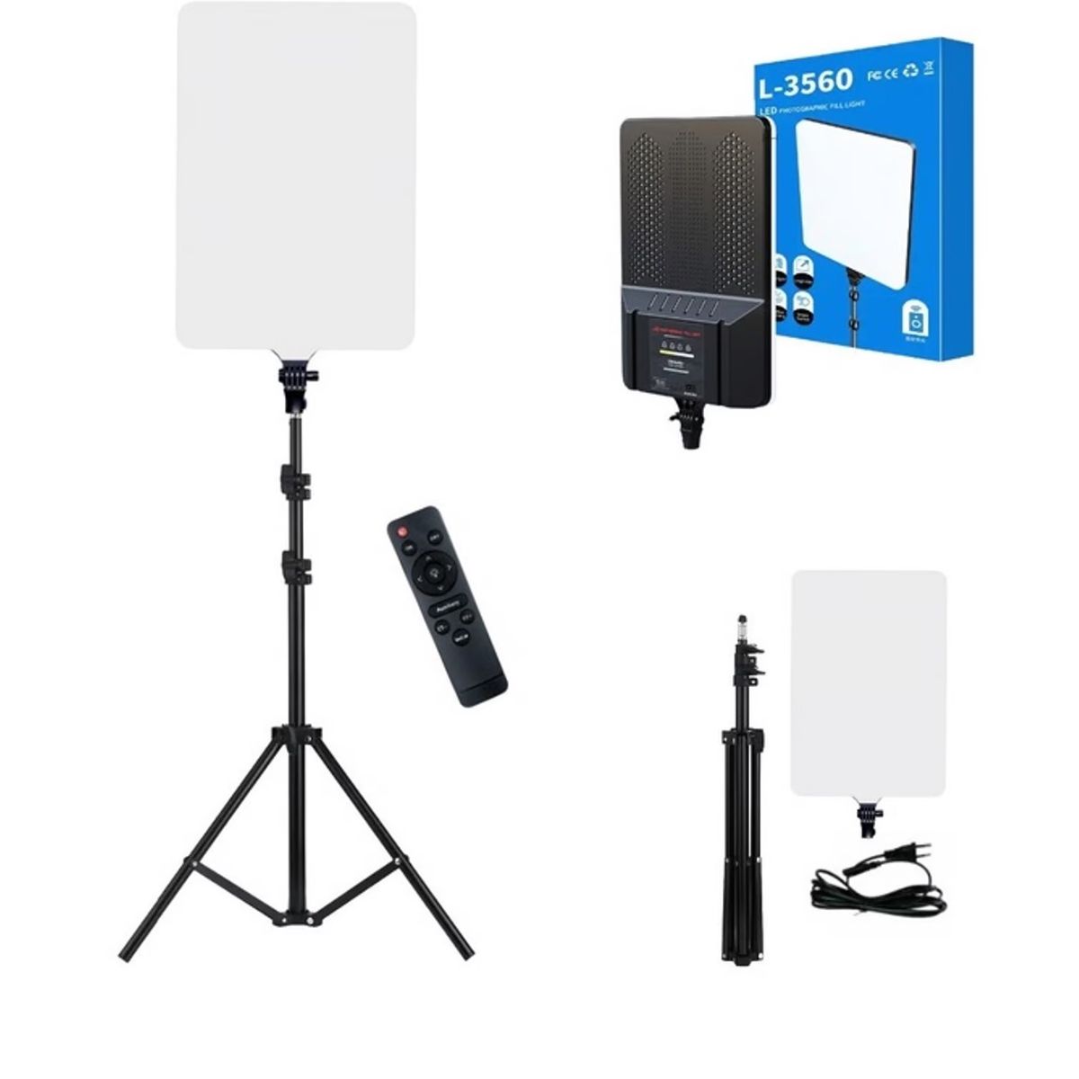 GENERICO - Panel Luz Led de Iluminiacion para Videos y fotografia con Tripode