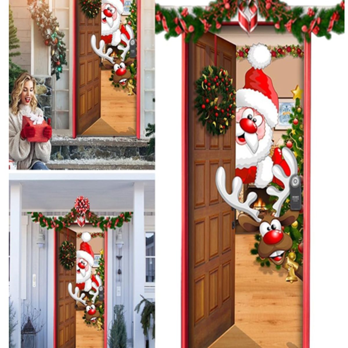 GENERICO - Funda Para Puerta tendencia navidad