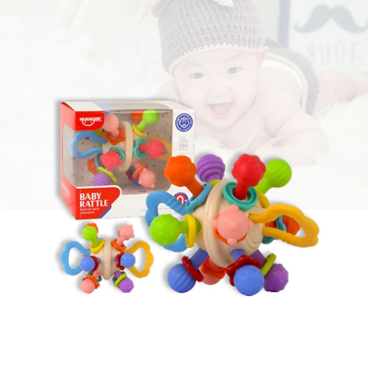 GENERICO - Juguete Sonajero Sensorial Montessori Para Bebé