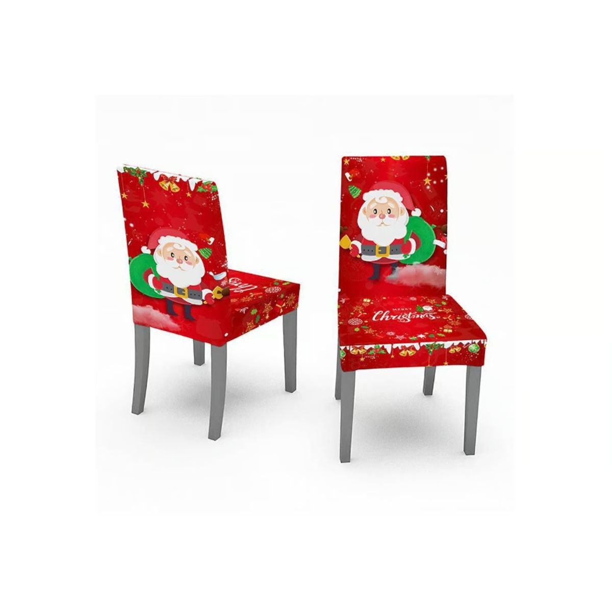 GENERICO - Forros Funda de Silla Navideña - X4 UNIDADES