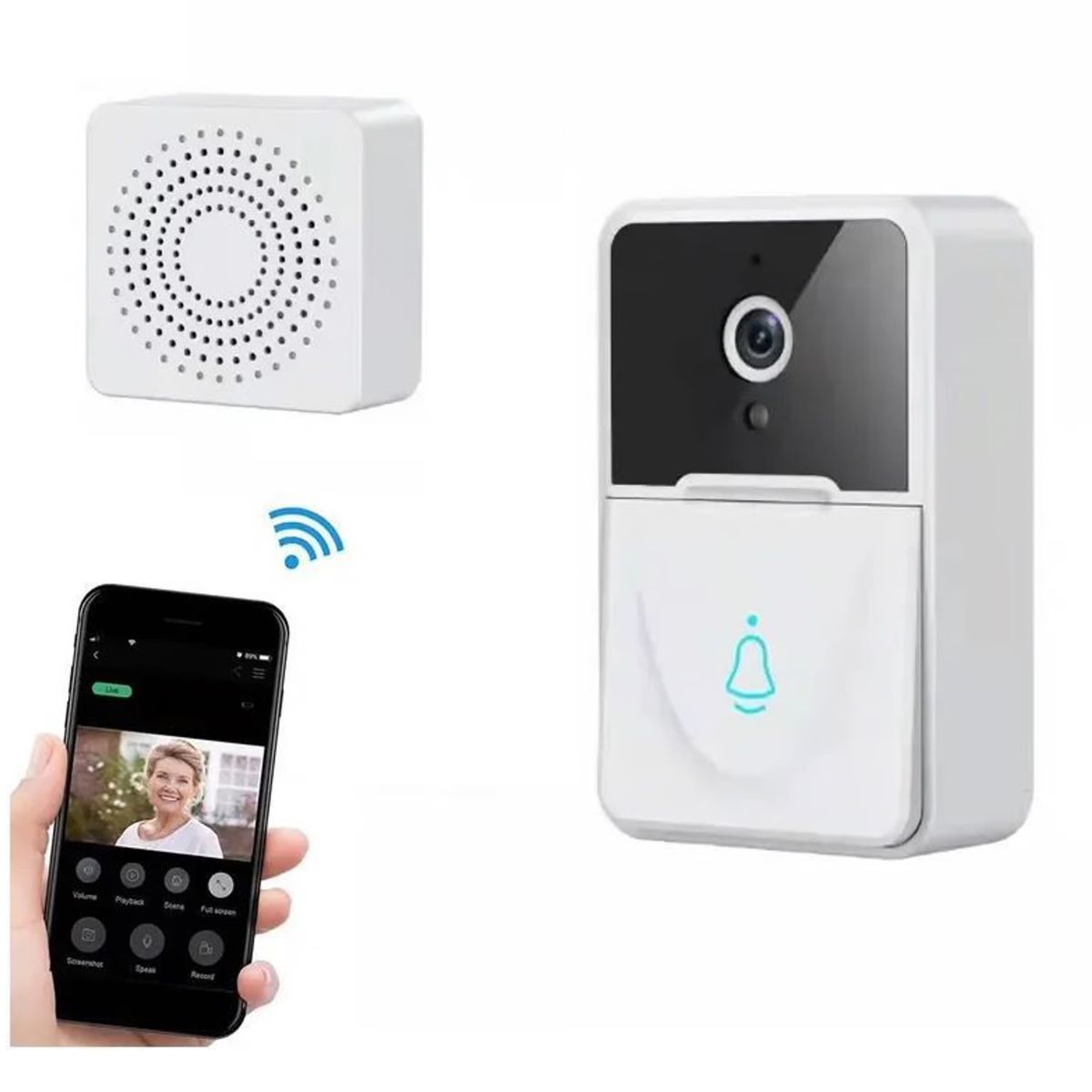 OEM - Timbre Con Cámara HD Inalámbrica Intercomunicador Para El Hogar