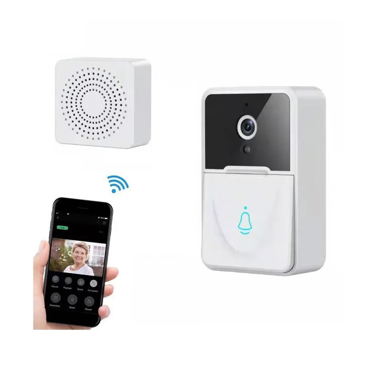 OEM - Timbre Con Cámara HD Inalámbrica Intercomunicador Para El Hogar