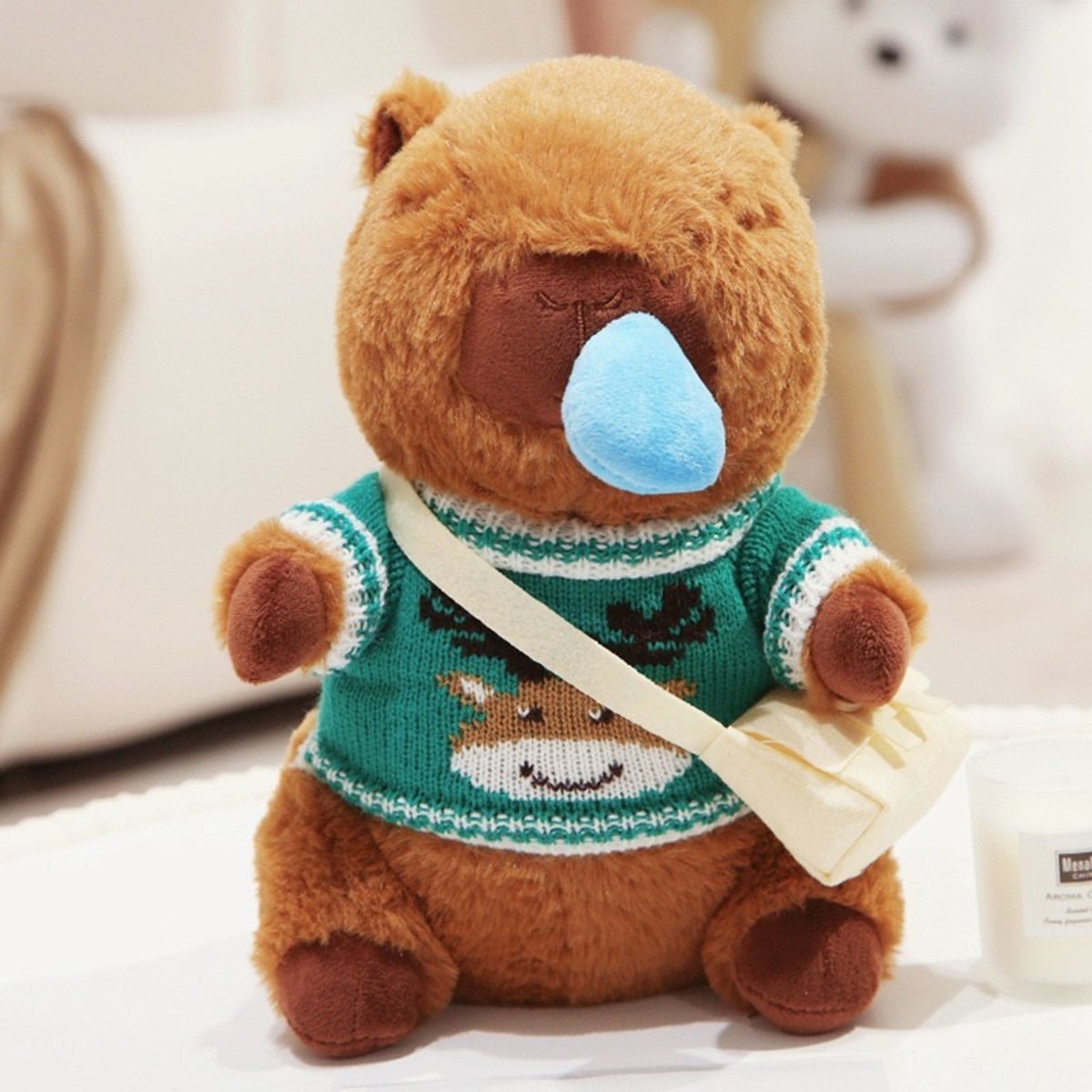 GENERICO - PELUCHE CAPIBARA MOQUITO RETRÁCTIL 25 CM