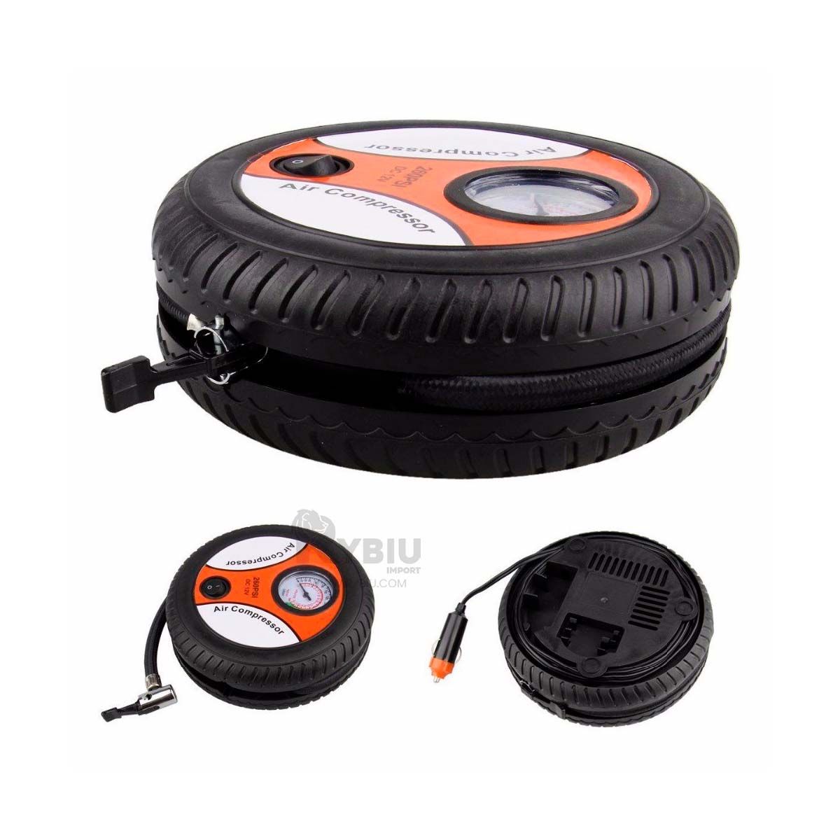 RYBIU IMPORT - Inflador de Aire Portatil DC12V Y+Ligas de Regalo