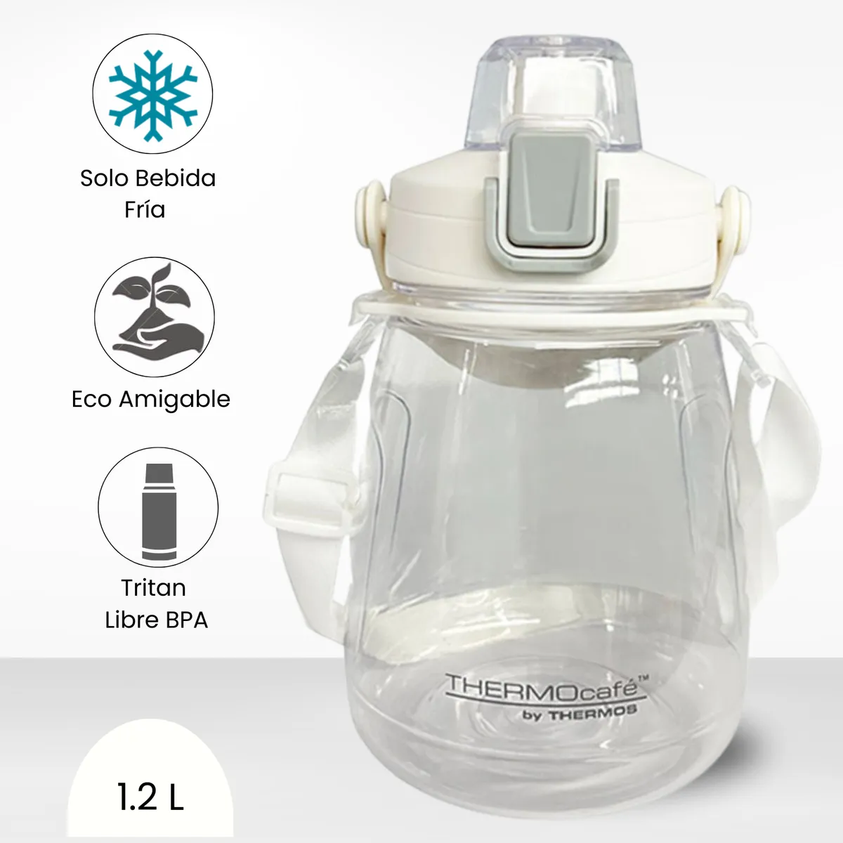 THERMOS - Tomatodo Deportivo Botella Go 1.2l Gris