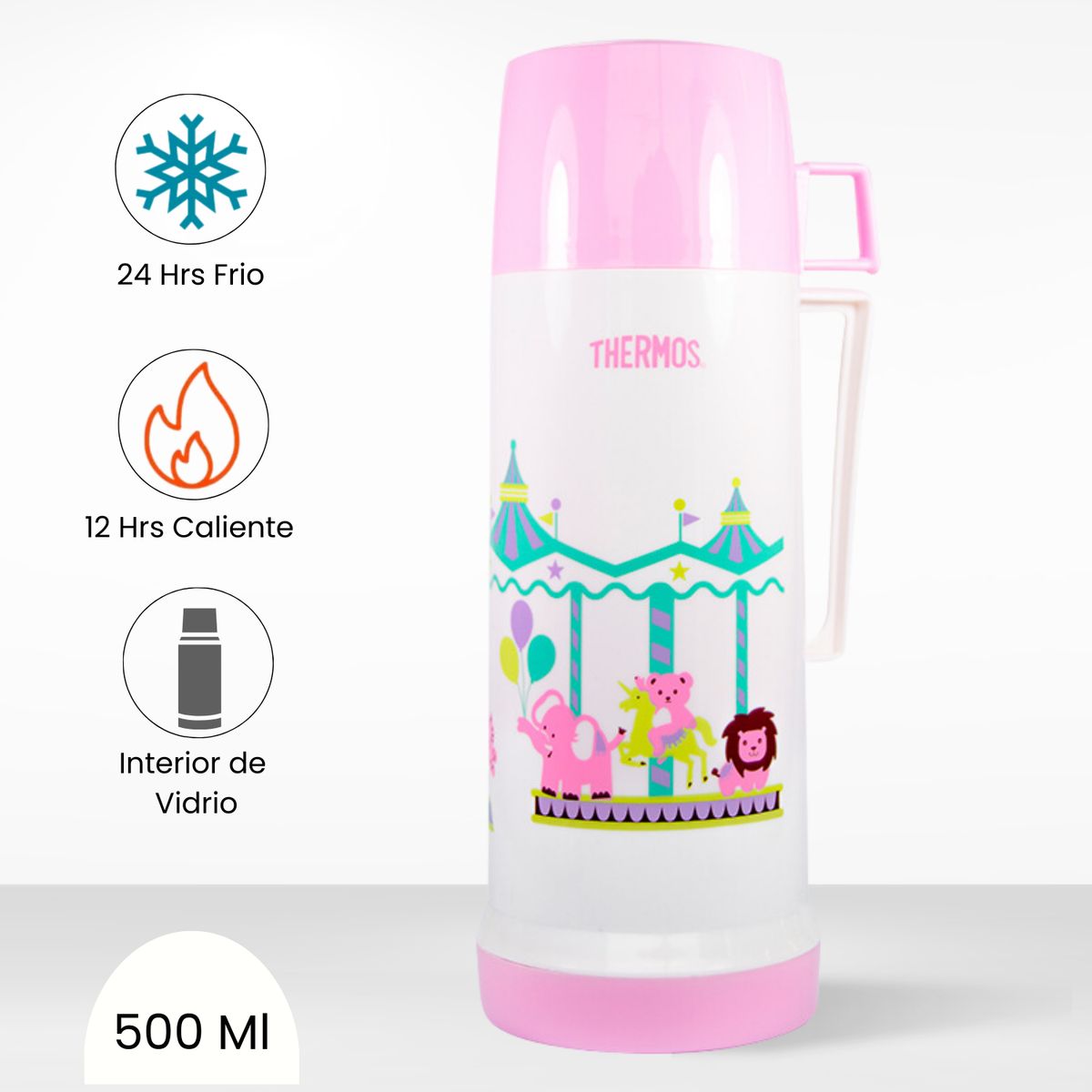 THERMOS - Termo de Bebida para Hogar Vogue Niños 500ml Rosado