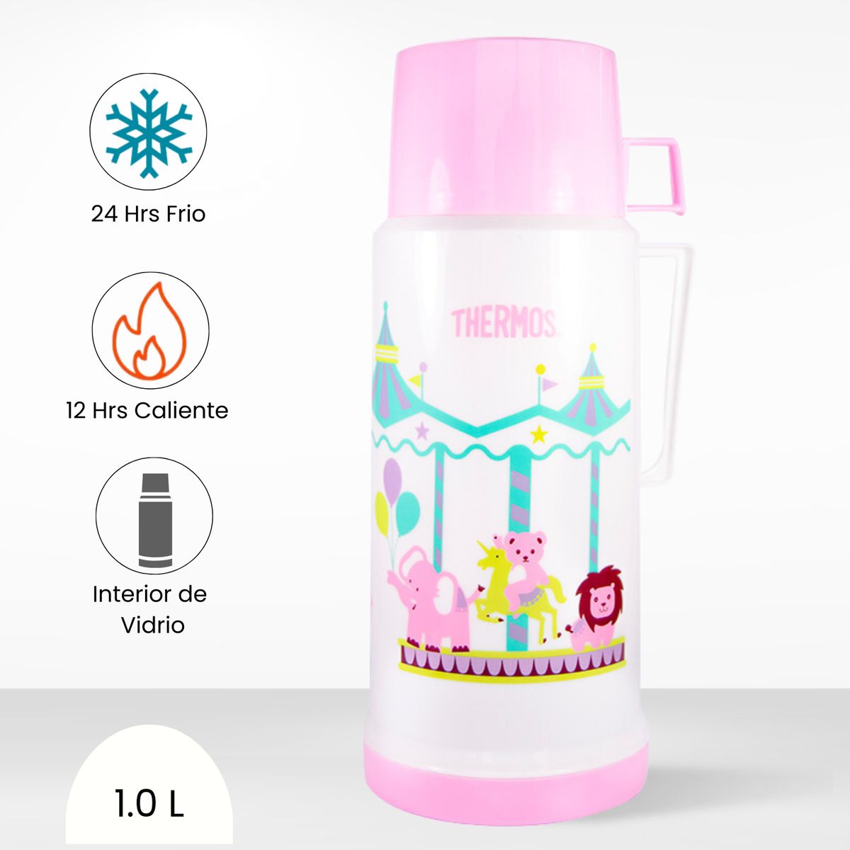 THERMOS - Termo de Bebida para Hogar Vogue Niños 1.0l Rosado