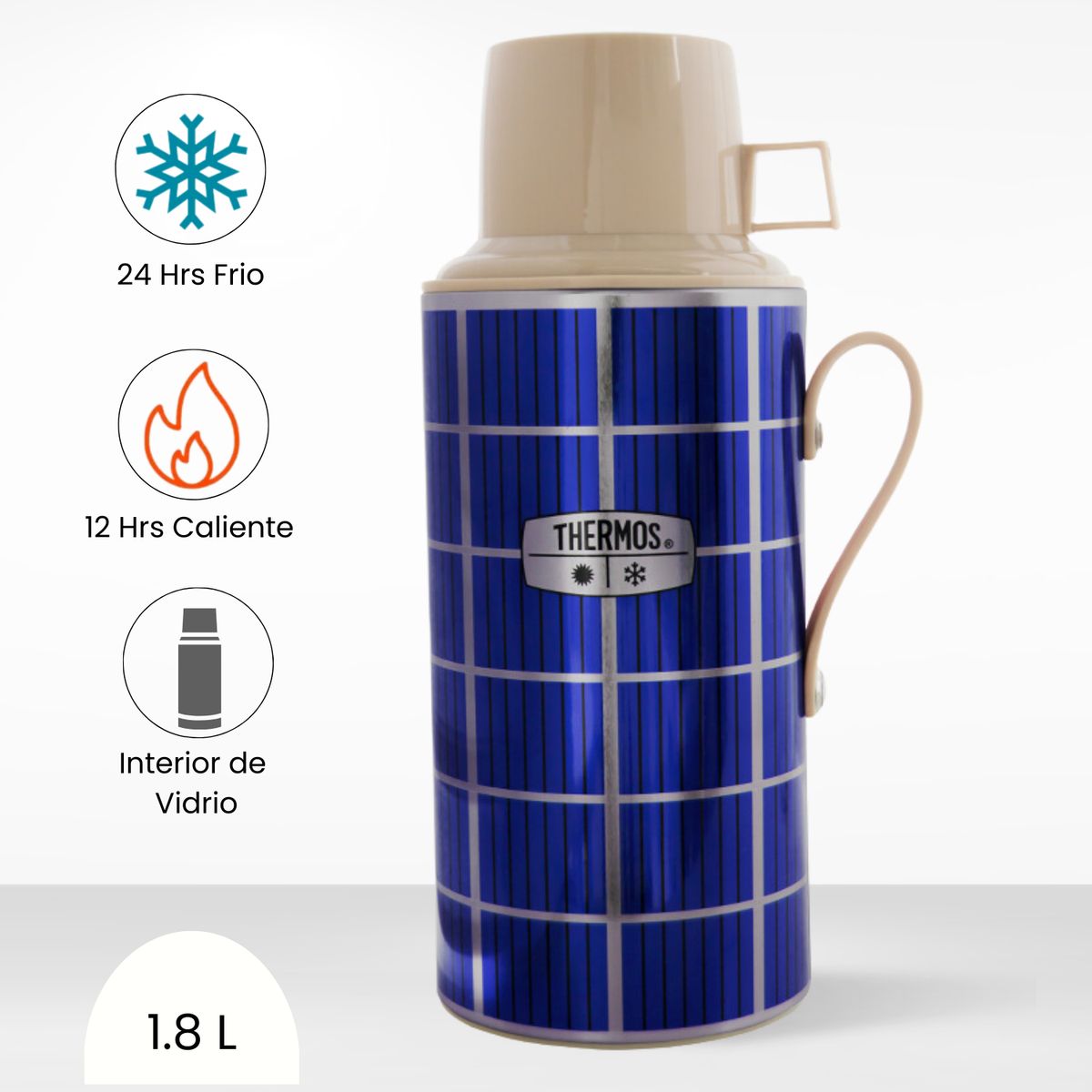 THERMOS - Termo de Bebida para Hogar Escocés 1.8l Azul
