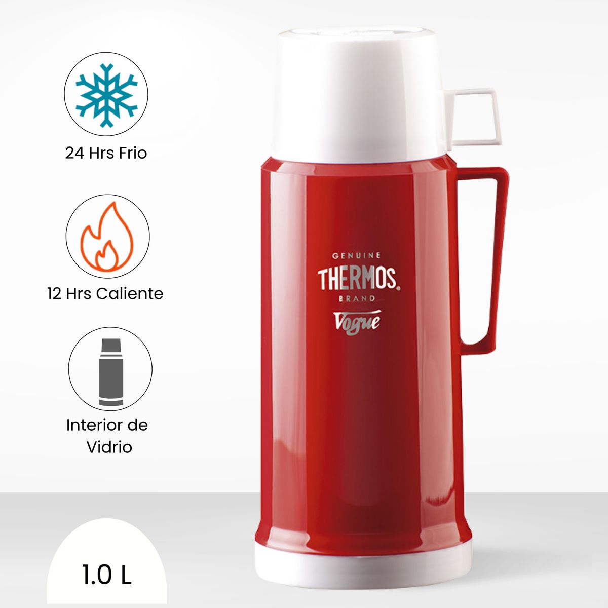 THERMOS - Termo de Bebida para Hogar Vogue 1.0l Rojo