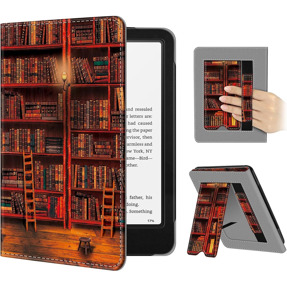 FINTIE - Funda Soporte Kindle Paperwhite 12 y Colorsoft gen de 7 pulg - Libreria