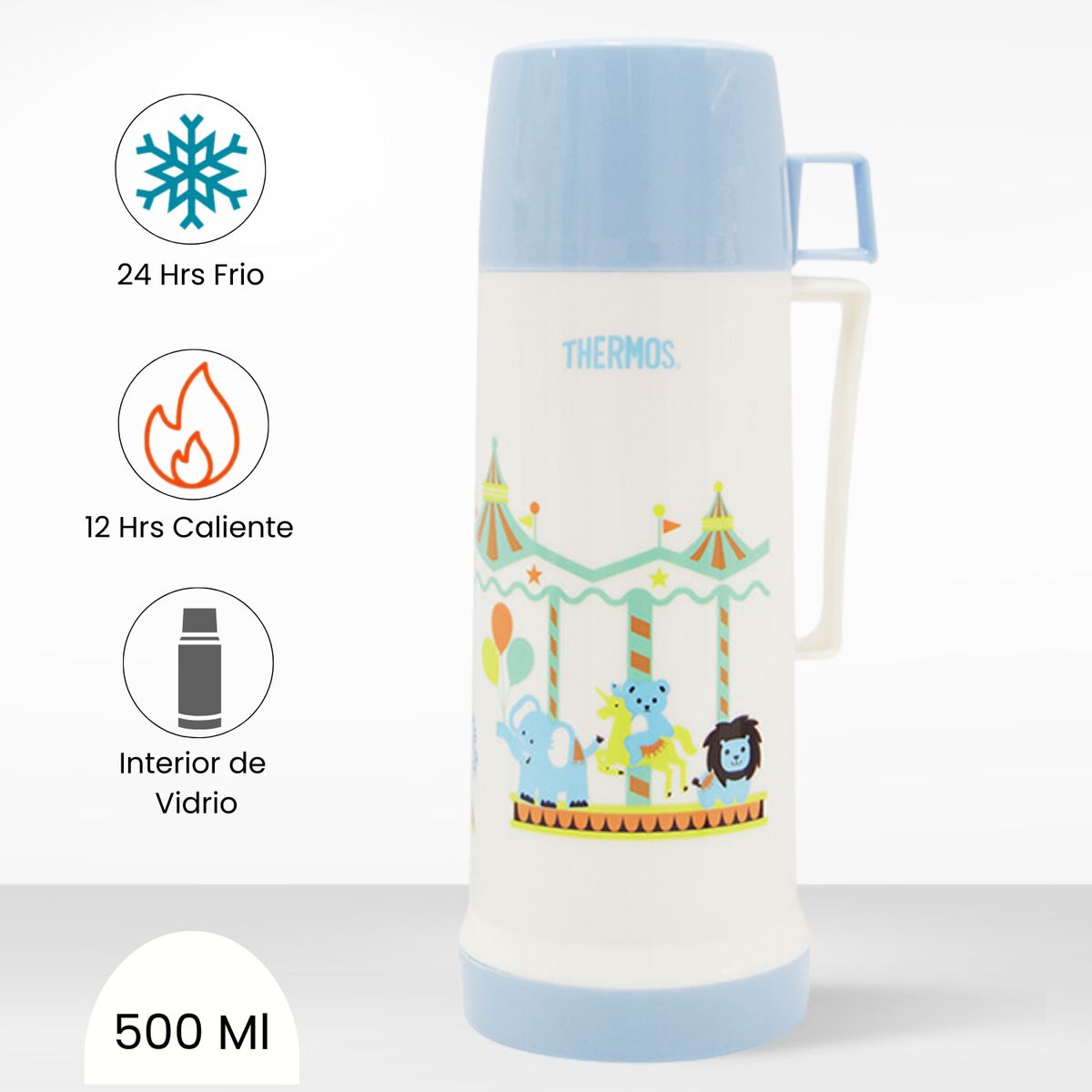 THERMOS - Termo de Bebida para Hogar Vogue Niños 500ml Celeste