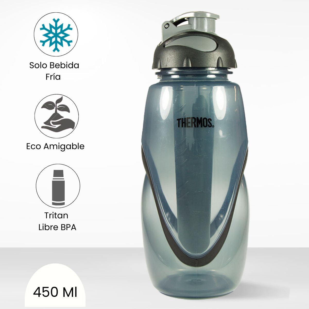 THERMOS - Tomatodo Deportivo Mediano Thermos 450ml Gris