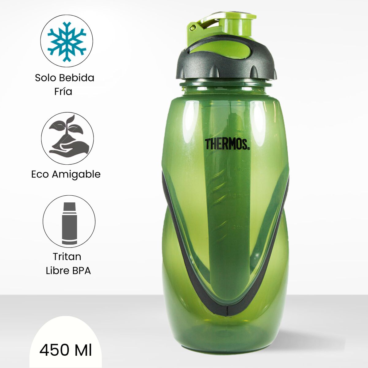 THERMOS - Tomatodo Deportivo Mediano Thermos 450ml Verde
