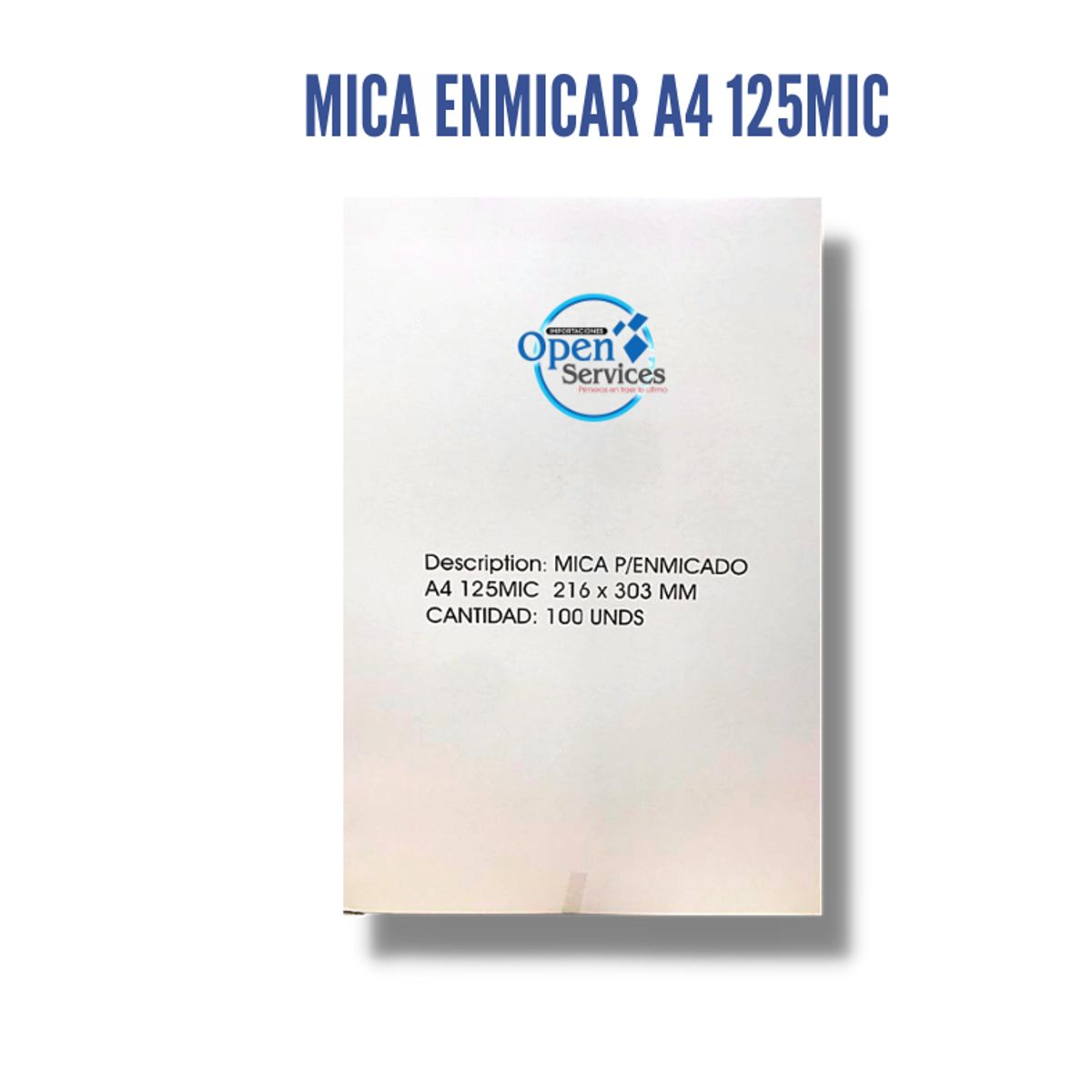 GENERICO - Mica Enmicar A4 125mic- Original