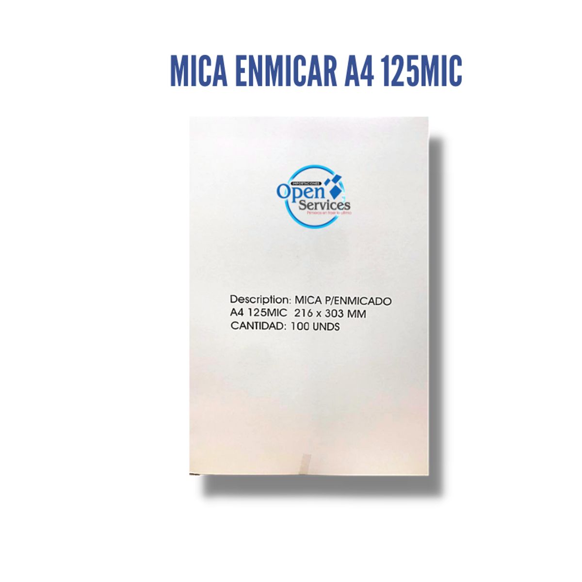 GENERICO - Mica Enmicar A4 125mic- Original