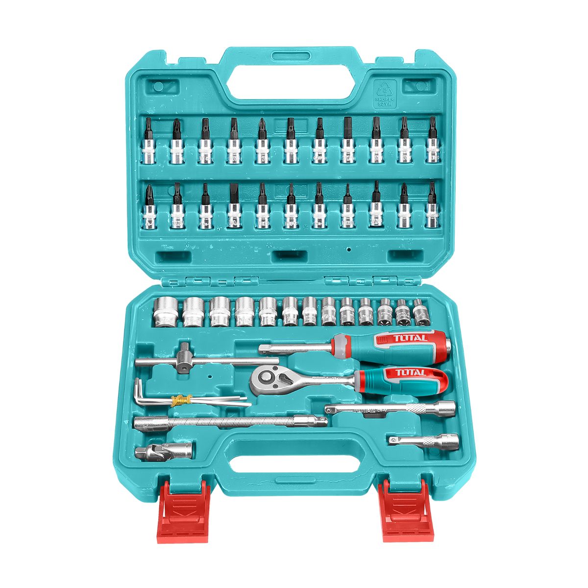 TOTAL TOOLS - Juego de 46 herramientas mixtas ¼" Total