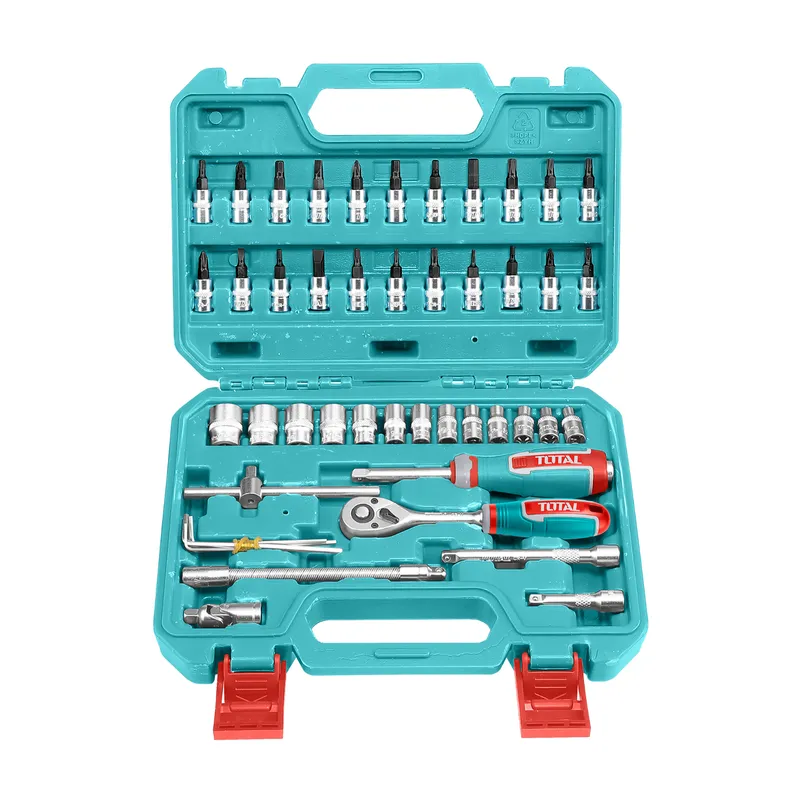 TOTAL TOOLS - Juego de 46 herramientas mixtas ¼" Total