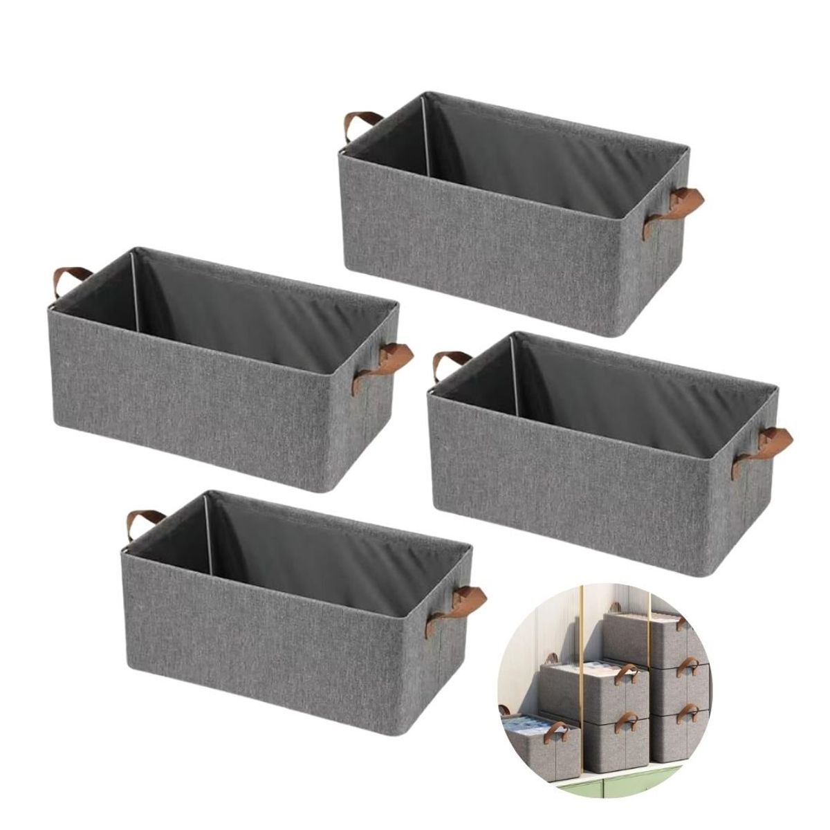 GENERICO - Organizador De Tela Multifuncional Plegable Para Armario x4 Unids