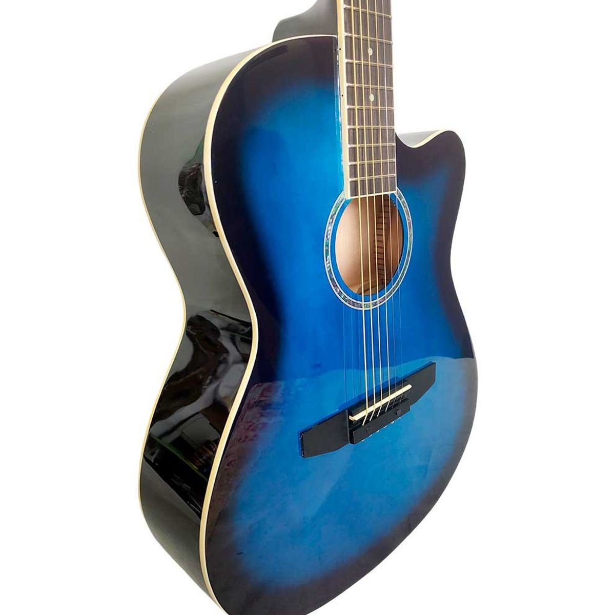 CALIFORNIA - California - Guitarra Acústica con Alma  Funda - Azul