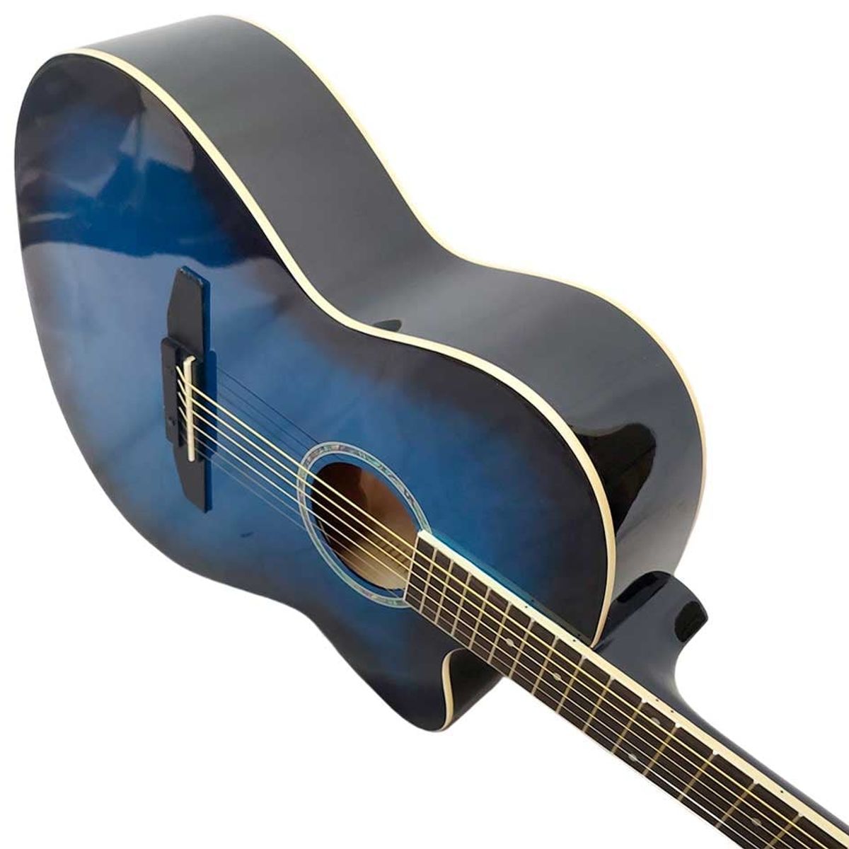 CALIFORNIA - California - Guitarra Acústica con Alma  Funda - Azul