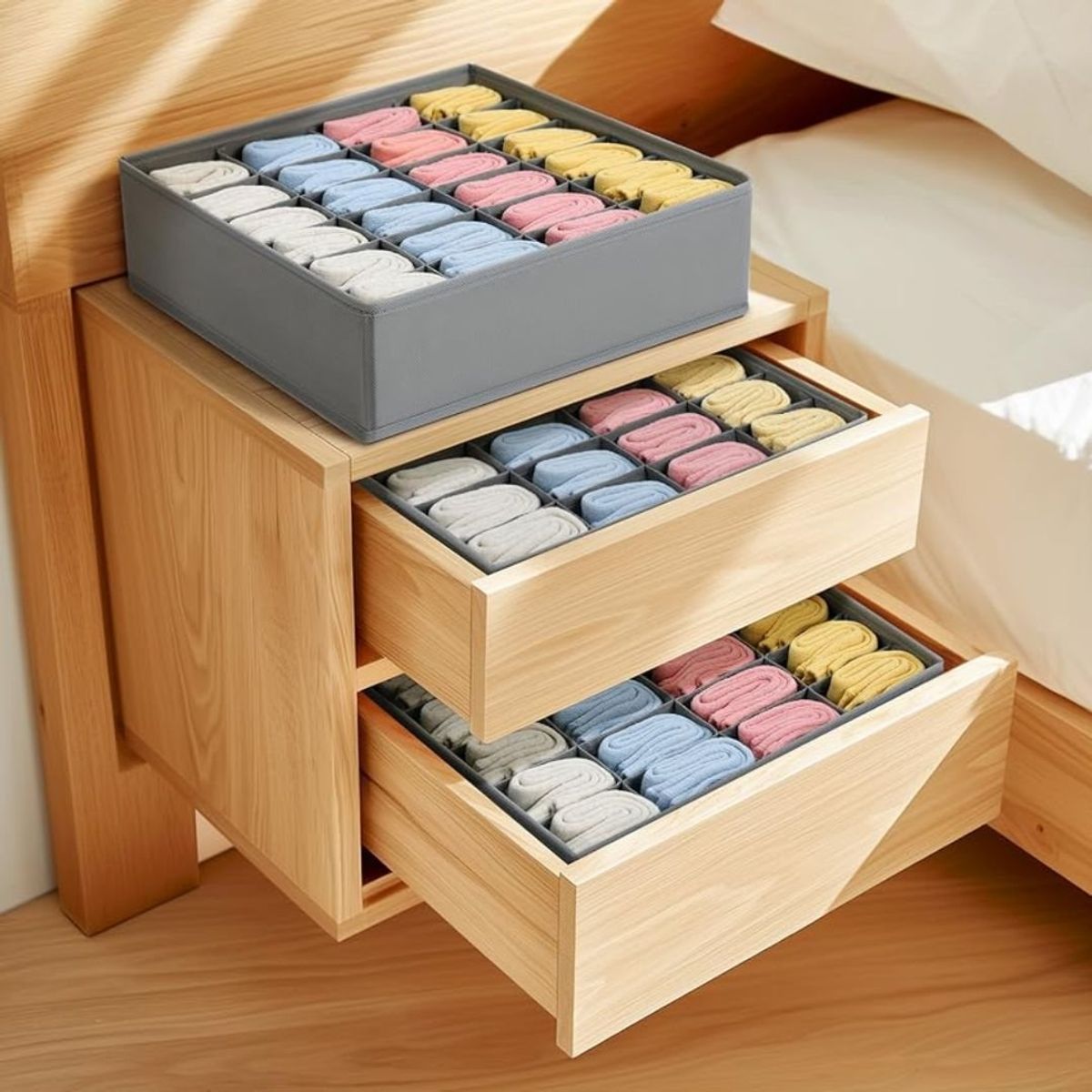 GENERICO - Organizador De Cajones Para Ropa 16 Divisiones x2 Unids