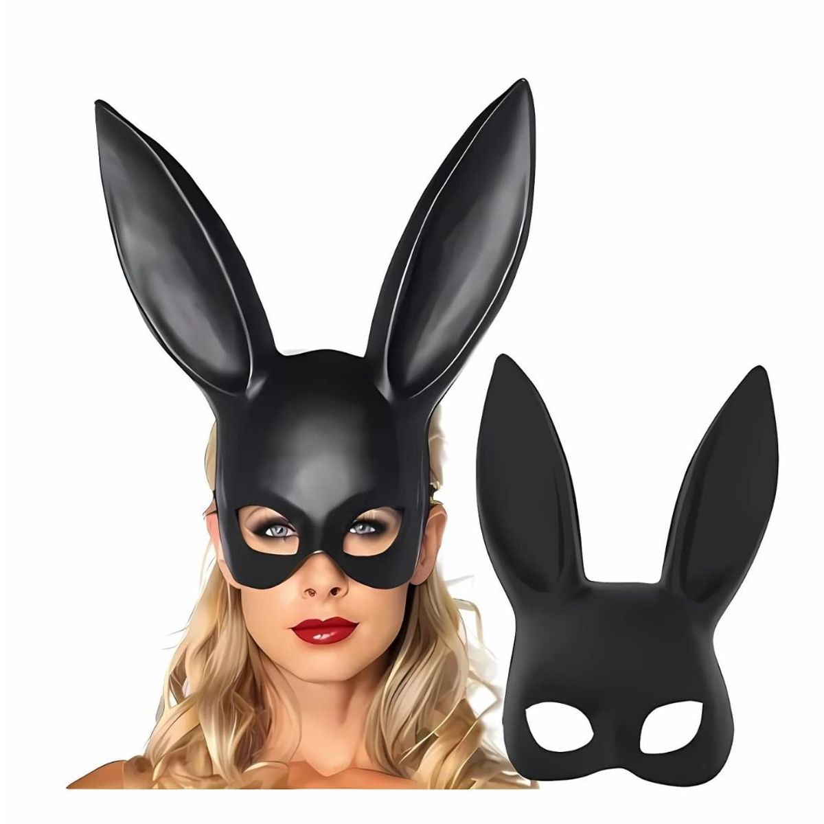 GENERICO - Pack Máscara De Coneja Cosplay Party Black and White