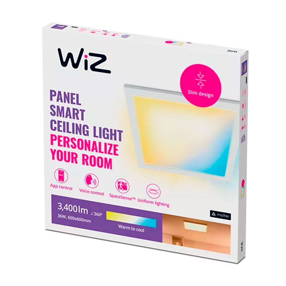 WIZ - WIZ Panel Led Cuadrado Inteligente 36W Blanco