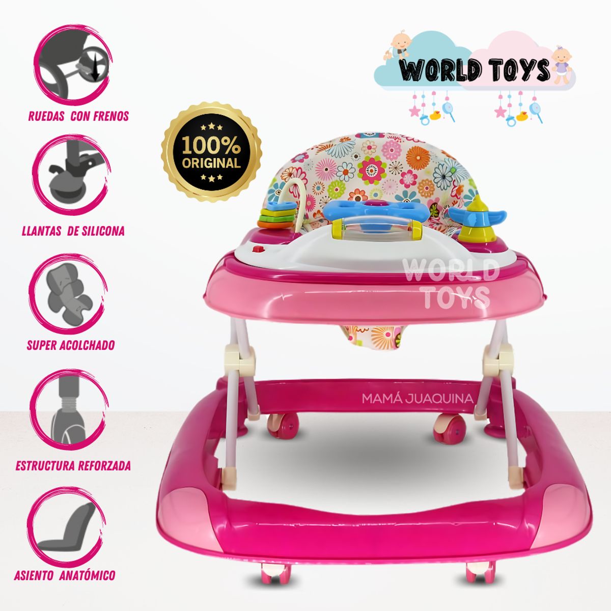 CONFORT - Andador Para Bebé Musical Confort Kids «TIMÓN NEW» Pink