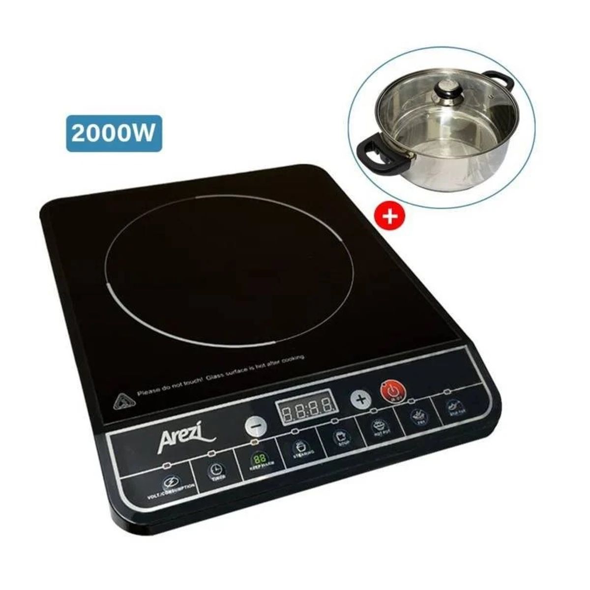 AREZI - COCINA DE INDUCCIÓN 2000W MARCA AREZI ABT6201