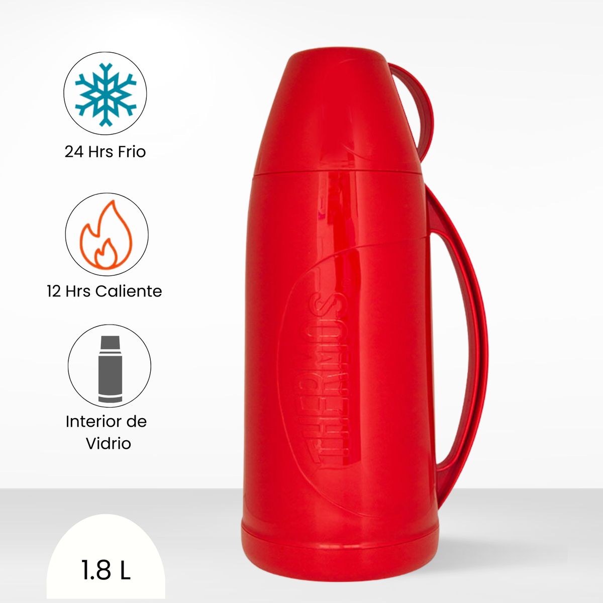 THERMOS - Termo de Bebida para Hogar Evolution 1.8l Rojo