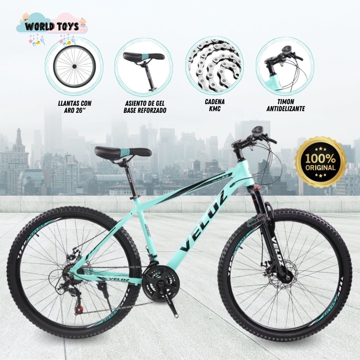 GENERICO - Bicicleta Deportiva Aro 26 «PATHWAY» Light Blue