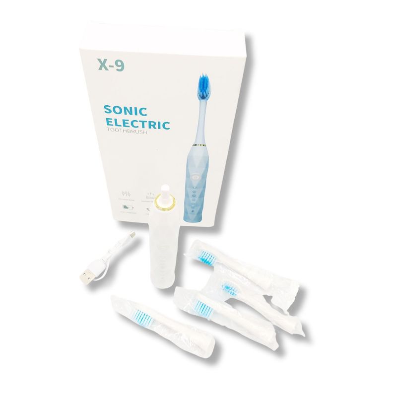 GENERICO - Cepillo de Diente Eléctrico Blanco con Repuesto con Cable