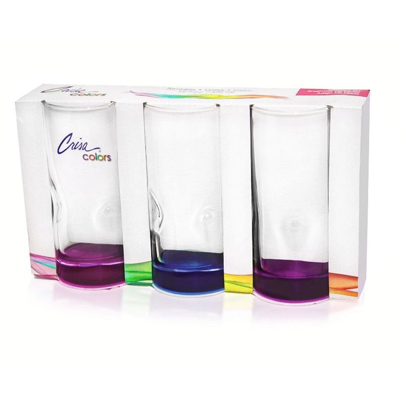 LIBBEY - Vaso HB con Colores 3 Piezas 370 ml.